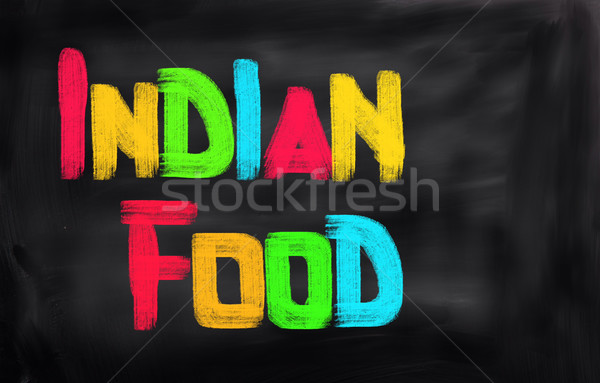Indian food żywności restauracji zielone muzyka obiedzie Zdjęcia stock © KrasimiraNevenova