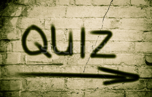 Quiz Studenten Hintergrund Zug Lehrer Frage Stock foto © KrasimiraNevenova