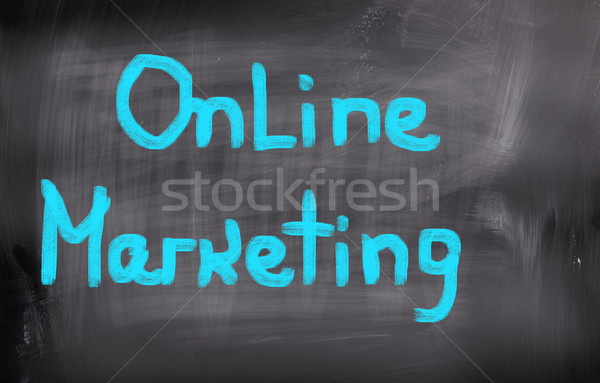 Marketing online semna web piaţă mass-media scrie Imagine de stoc © KrasimiraNevenova