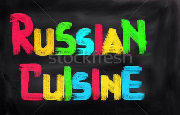 Foto stock: Russo · comida · peixe · café · da · manhã · doce · brinde