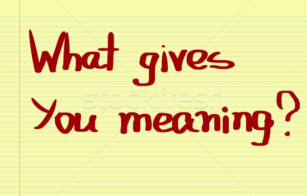 What Gives You Meaning Concept Stock photo © KrasimiraNevenova