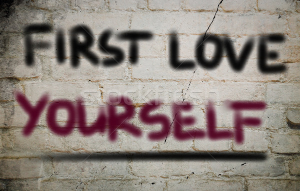 Primero amor usted mismo trabajo ejecutivo vida Foto stock © KrasimiraNevenova