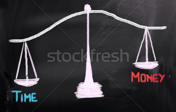 Stockfoto: Tijd · is · geld · klok · teken · tijd · financieren · snelheid