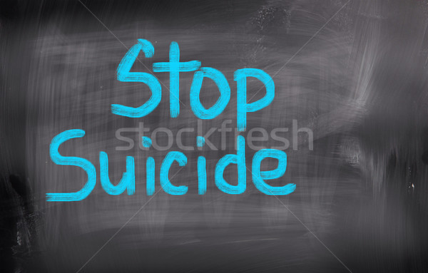 Stop samobójstwo martwych przemocy niebezpieczeństwo depresji Zdjęcia stock © KrasimiraNevenova