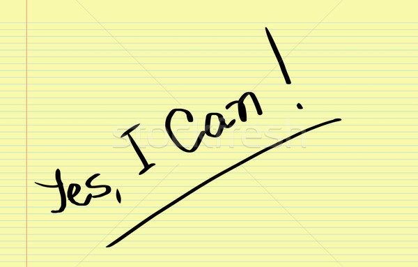 商业照片:是· 可以 · 帮助 · 成功 · 注意 · 概念 / yes i can