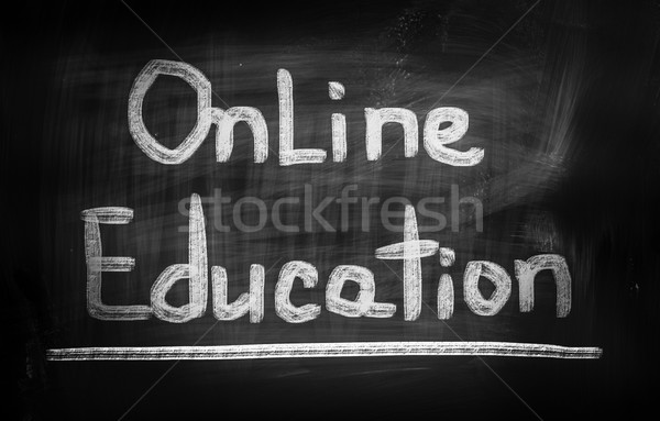 Online edukacji Internetu student internetowych badania Zdjęcia stock © KrasimiraNevenova