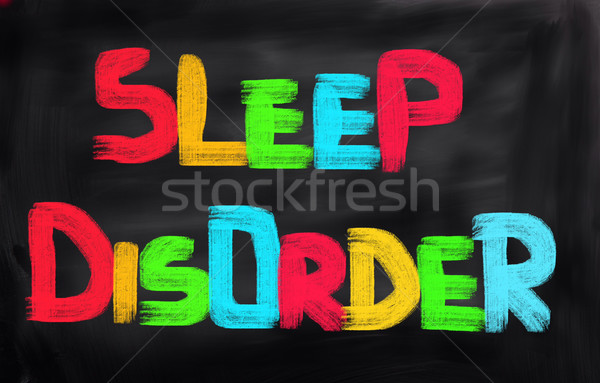 Slaap wanorde ogen gezondheid geneeskunde stress Stockfoto © KrasimiraNevenova