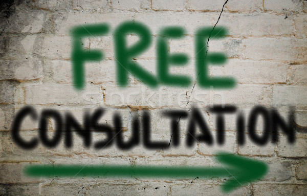 Libre consultation soutien discussion client planification Photo stock © KrasimiraNevenova