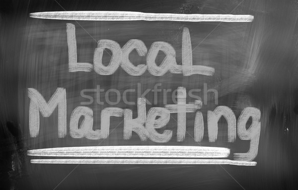 Lokalen Marketing Karte Erfolg Manager Grafik Stock foto © KrasimiraNevenova