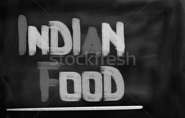 Indian food żywności restauracji zielone muzyka obiedzie Zdjęcia stock © KrasimiraNevenova