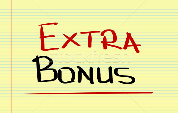 Stok fotoğraf: Ekstra · bonus · para · finanse · iş · sunmak