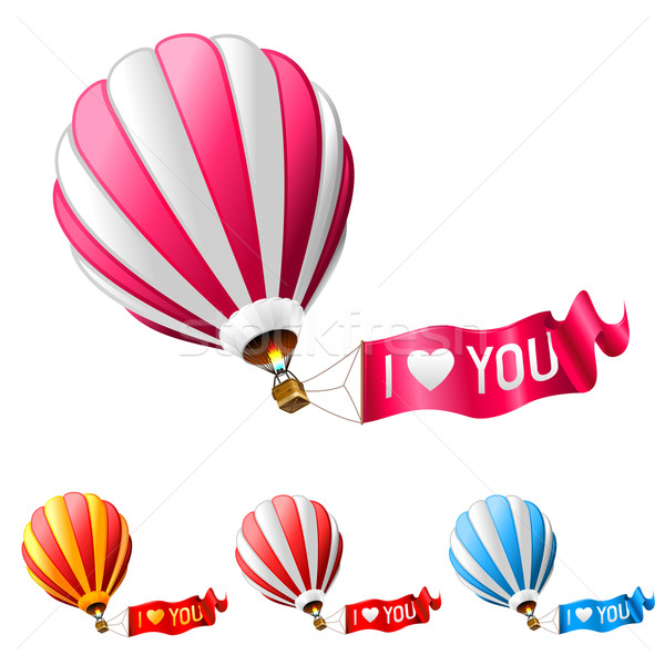 i-love-you-hot-air-balloon Stock photo © kraska