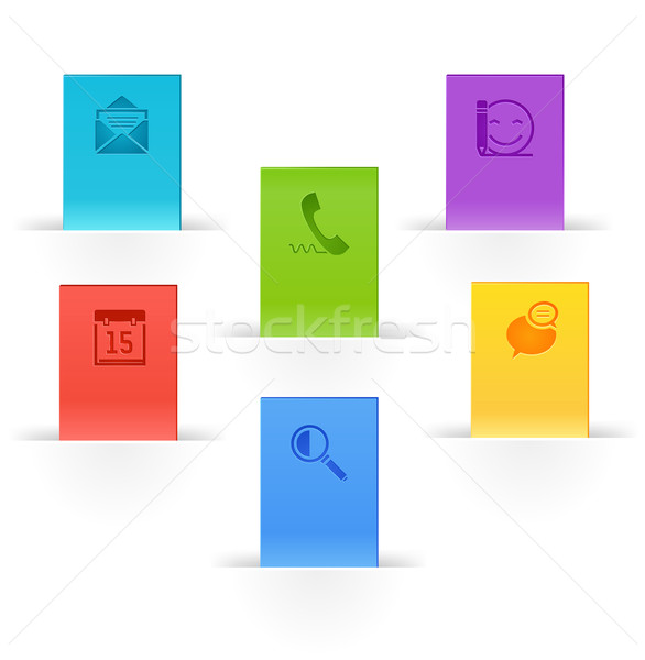 bookmark paper icons Stock photo © kraska