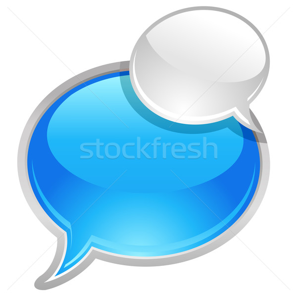 [[stock_photo]]: Bulles · vecteur · icône · ordinateur · vert · bleu