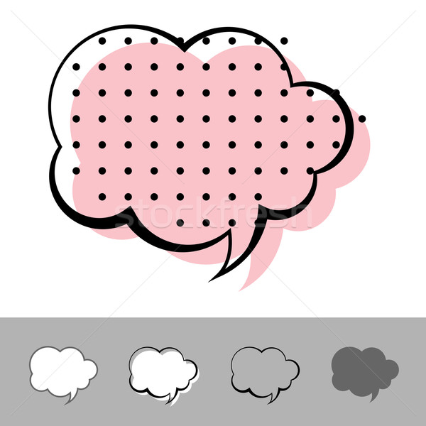 Szöveglufi absztrakt chat szövegbuborék léggömb papír Stock fotó © kraska