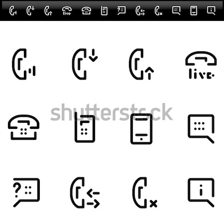 Llamada servicio iconos teléfonos mensajes teléfono Foto stock © kraska