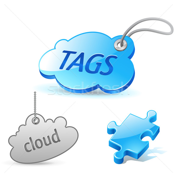 internet cloud tag icon Stock photo © kraska