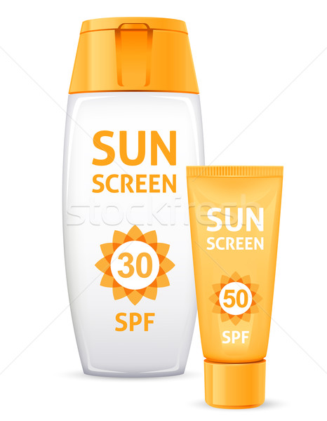 Sol crema vector verano spa contenedor Foto stock © kraska