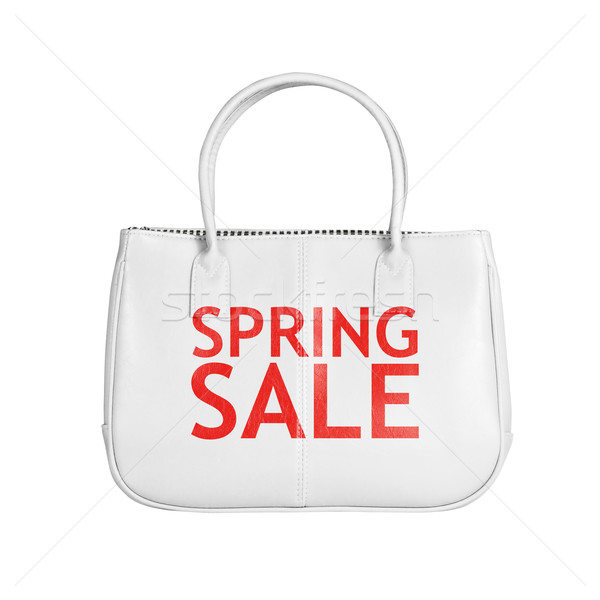 Сток-фото: продажи · сумку · изолированный · белый · весны