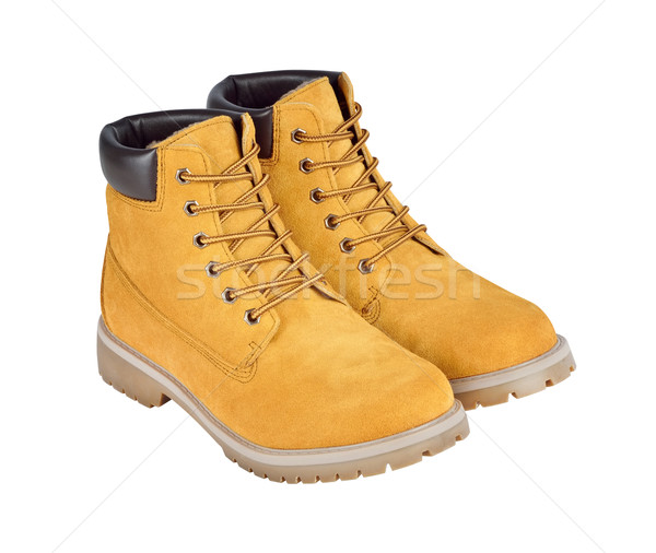 Yellow leather boots isolated on white background with clipping  Stock photo © kravcs