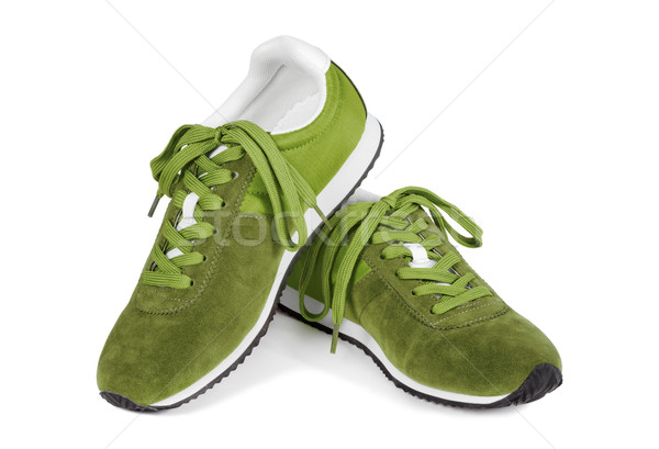 Laufschuhe isoliert weiß Stil Turnschuhe Stock foto © kravcs