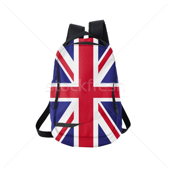 UK flag backpack isolated on white Stock photo © kravcs