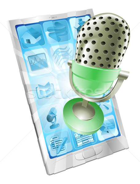 Microphone phone app concept Stock photo © Krisdog
