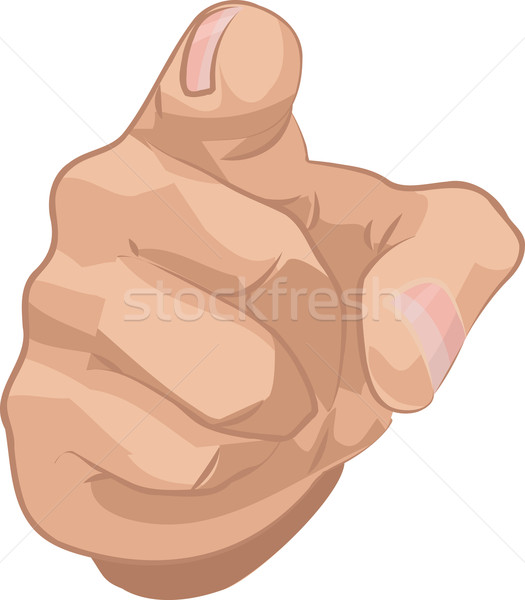pointing hand illustration Stock photo © Krisdog