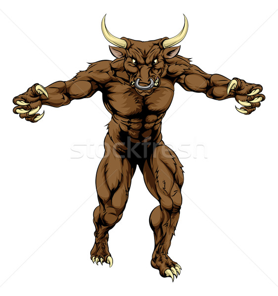 Minotaur bull scary sports mascot Stock photo © Krisdog