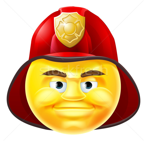 Fireman Emoji Emoticon Stock photo © Krisdog