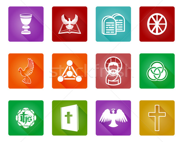 Christian Religion Icons Stock photo © Krisdog