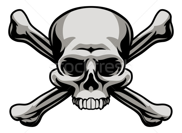Cráneo ilustración como piratas alegre signo Foto stock © Krisdog