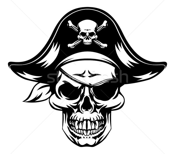 Pirate Skull Mascot Stock photo © Krisdog