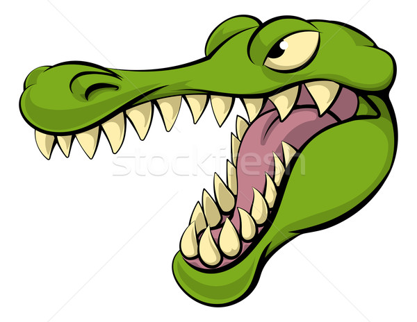 Alligator or crocodile cartoon character Stock photo © Krisdog