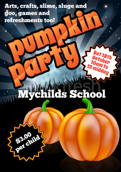 Stock photo: Halloween Pumpkin Party Flier