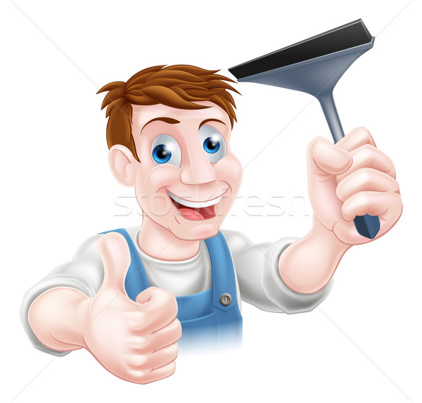 Squeegee window cleaner Stock photo © Krisdog