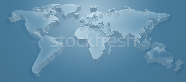 [[stock_photo]]: Carte · du · monde · 3D · bleu · carte · résumé · design