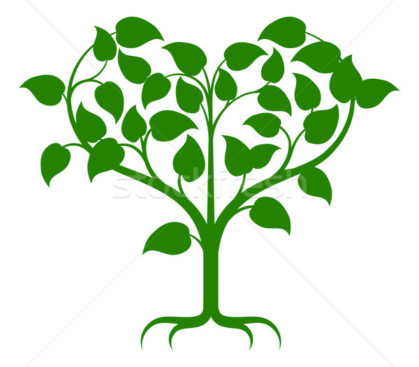 Сток-фото: сердце · дерево · иллюстрация · растущий