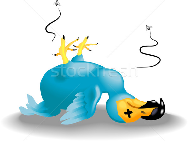 Illustration tot Vogel fliegen Konzept Sprichwort Stock foto © Krisdog