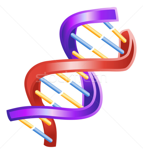 Illustration of Shiny DNA Double Helix Stock photo © Krisdog