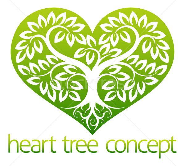 Abstarct Heart Tree Stock photo © Krisdog