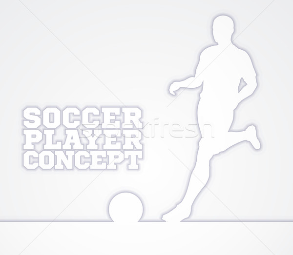 Stock photo: Silhouette Soccer Player Concept