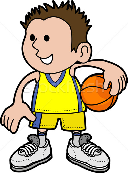 Illustration of boy basketball player Stock photo © Krisdog