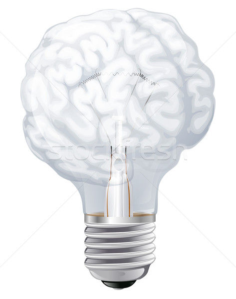 Brain light bulb Stock photo © Krisdog