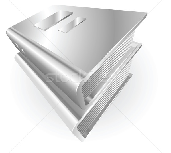 Stockfoto: Zilver · metalen · boeken · illustratie · object · objecten