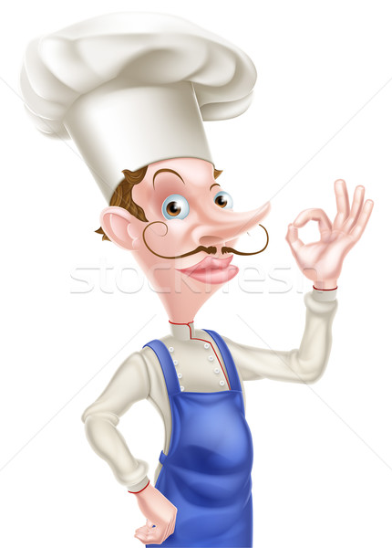 Cartoon Perfect Sign Chef Stock photo © Krisdog