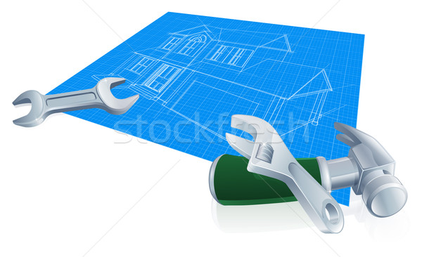 House blueprint construction concept Stock photo © Krisdog