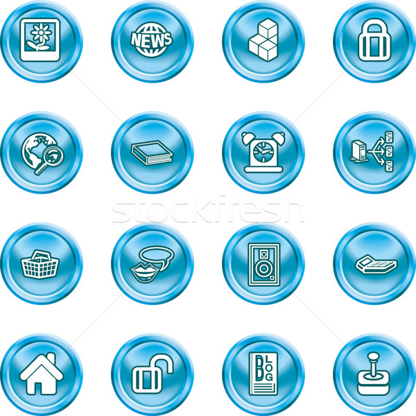 internet and computing media icons Stock photo © Krisdog