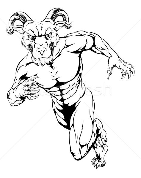 Sprinting ram mascot Stock photo © Krisdog