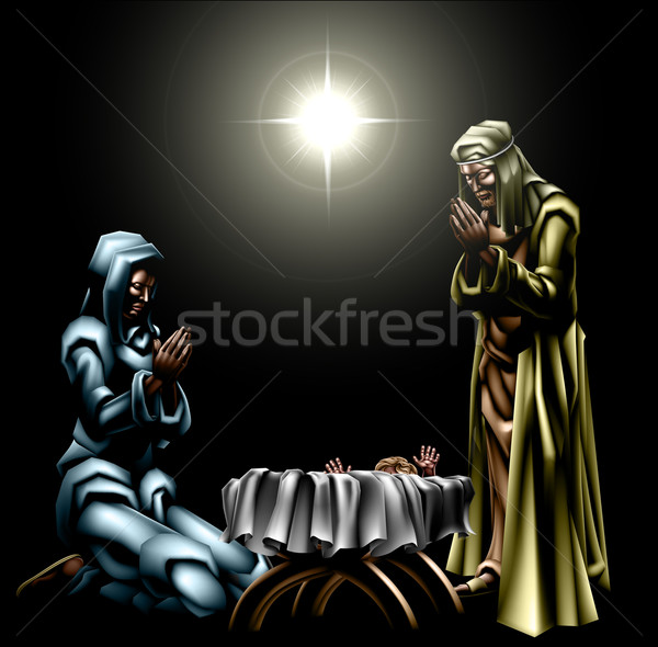 Christmas Christian Nativity Scene Stock photo © Krisdog